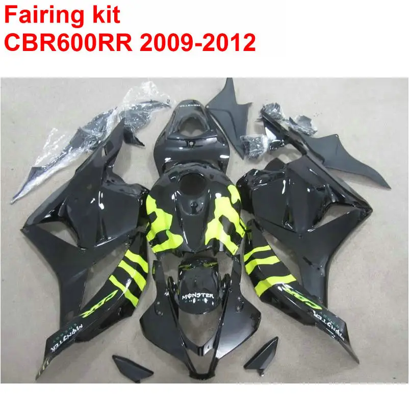 

Injection mold Customize Fairing kit for HONDA cbr600rr 2009 2010 2011 2012 CBR 600 RR 09 10 11 12 green black fairings set LK61