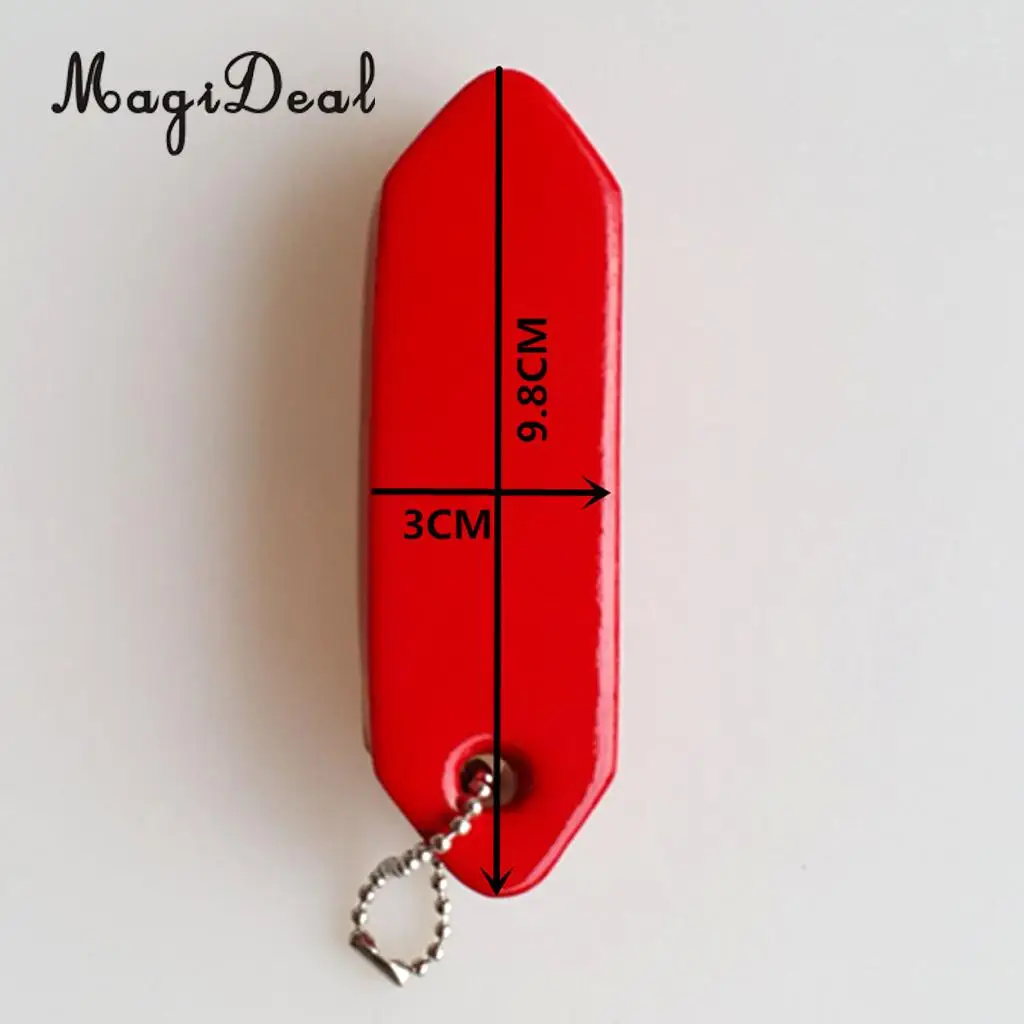 MagiDeal Foam Floating Keychain Key Floats Water Buoyant Key Ring W/ Stainless Ball Chain for Marine Kayak Boat Fishing Sailing
