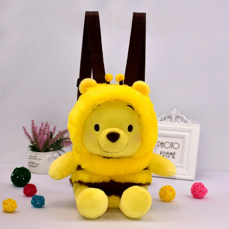 Kawaii Winnie cosplay Bee Bear, плюшевая игрушка, кукла, рюкзак, мягкие плюшевые куклы, игрушки, подарки на день рождения для детей, маленьких девочек - Цвет: 30cm backpack