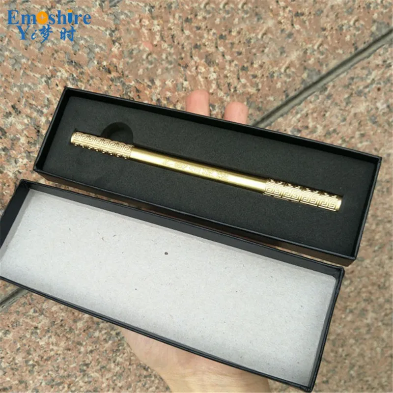 Emoshire Gold cuff stick pen pen handmade brass pen high - end gift metal signature pen original design (12)