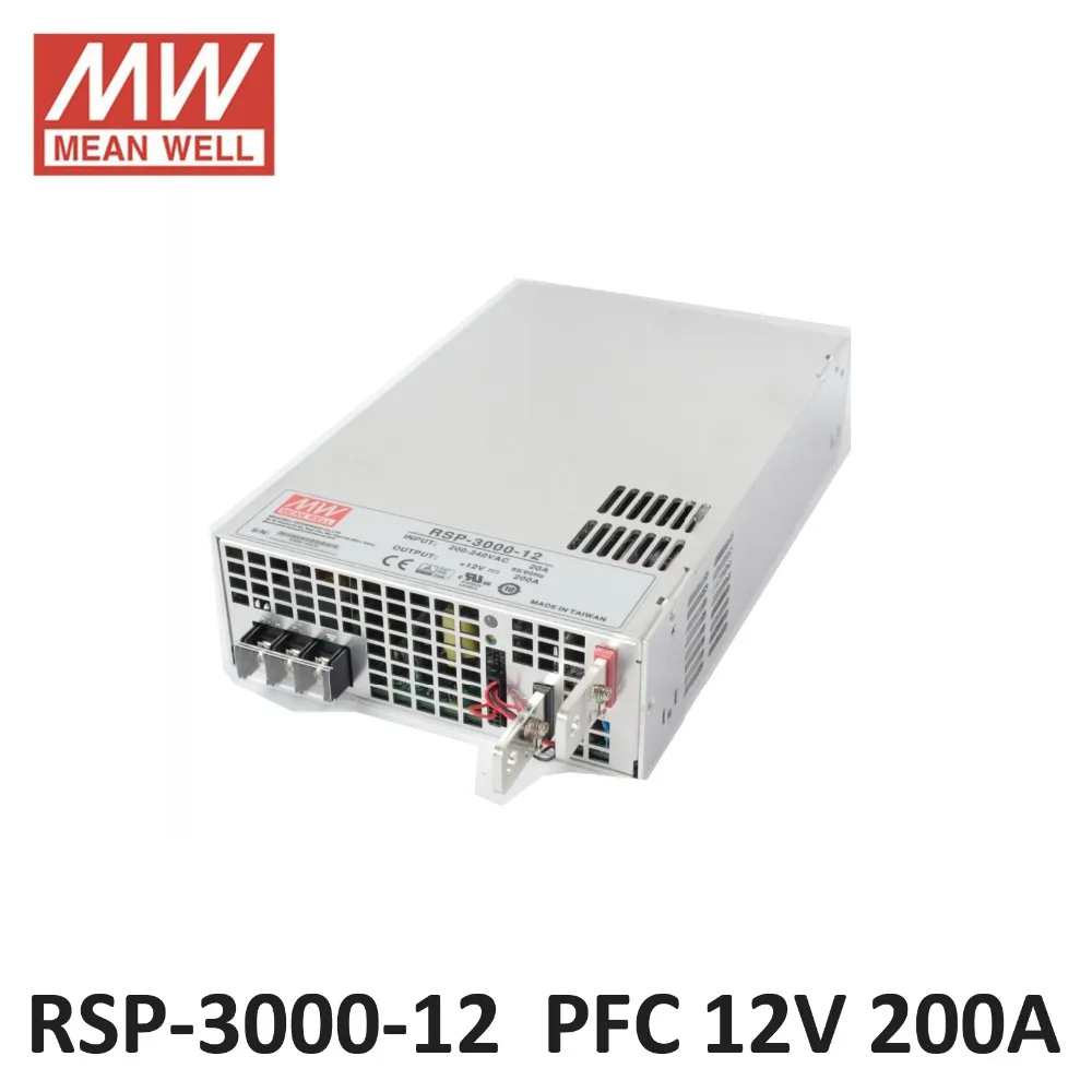Original MEAN WELL RSP 3000 12 2400W 200A 12V switch power supply PFC