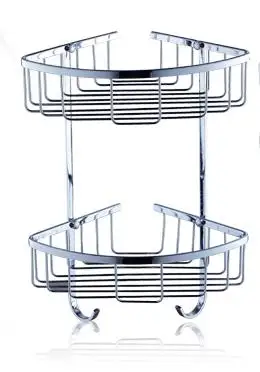 Античный хромированный набор аксессуаров для ванной комнаты металлический кронштейн из цинкового сплава Керамическое Основание Стеклянная Двойная зубная чашка Съемная Вешалка Для Полотенец - Цвет: cosmetic shelf