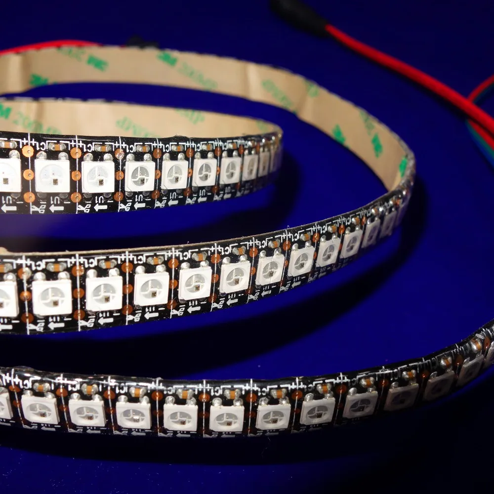 Светодиодная лента WS2812B 2 м 144 светодиода/м DC5V водонепроницаемая с силиконовым