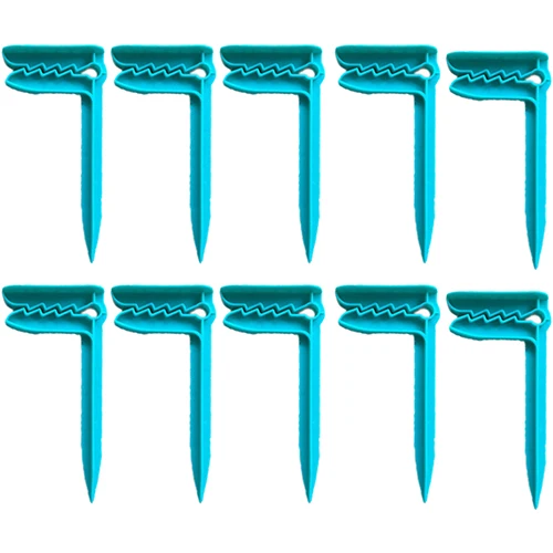 10 шт./упак. пластиковые зажимы для пляжных полотенец Кемпинг зажим для палатки Кемпинг мат клип полотенца зажимы - Цвет: Синий