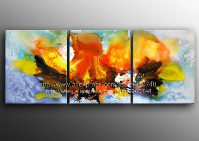 Vente Énorme À L'huile Abstraite Peinture Toile Art