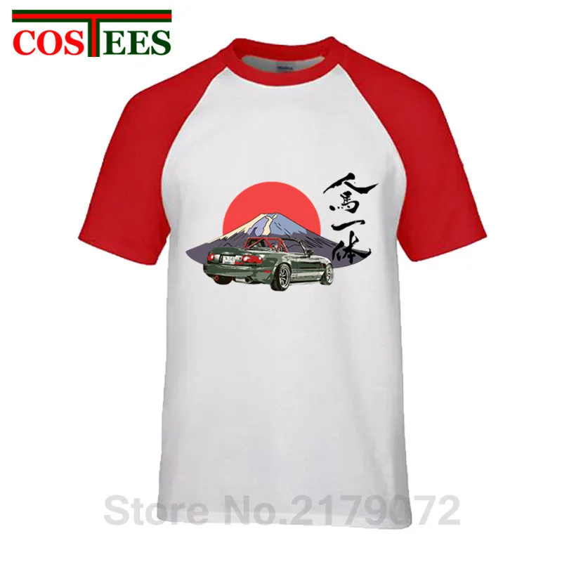 2018 estilo japonés Mazda Miata Mx5 Camiseta hombre Jinba Ittai Monte Fuji edición T camisa homme gráfico impreso camiseta camisetas