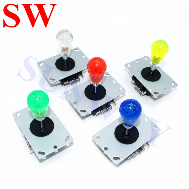 2 шт. джойстик Sanwa Style с микропереключателем аркадный кристальной овальной