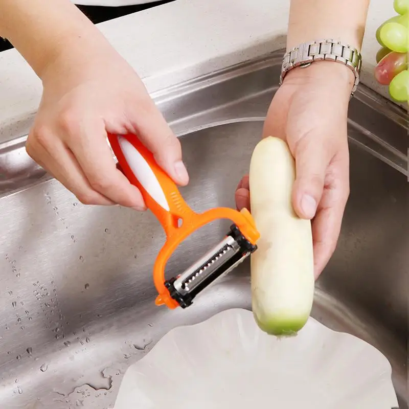 Многофункциональный ротационный очиститель картофеля на 360 градусов овощерезка фрукты дыня строгальный Терка кухонные принадлежности гаджет 3 лезвия