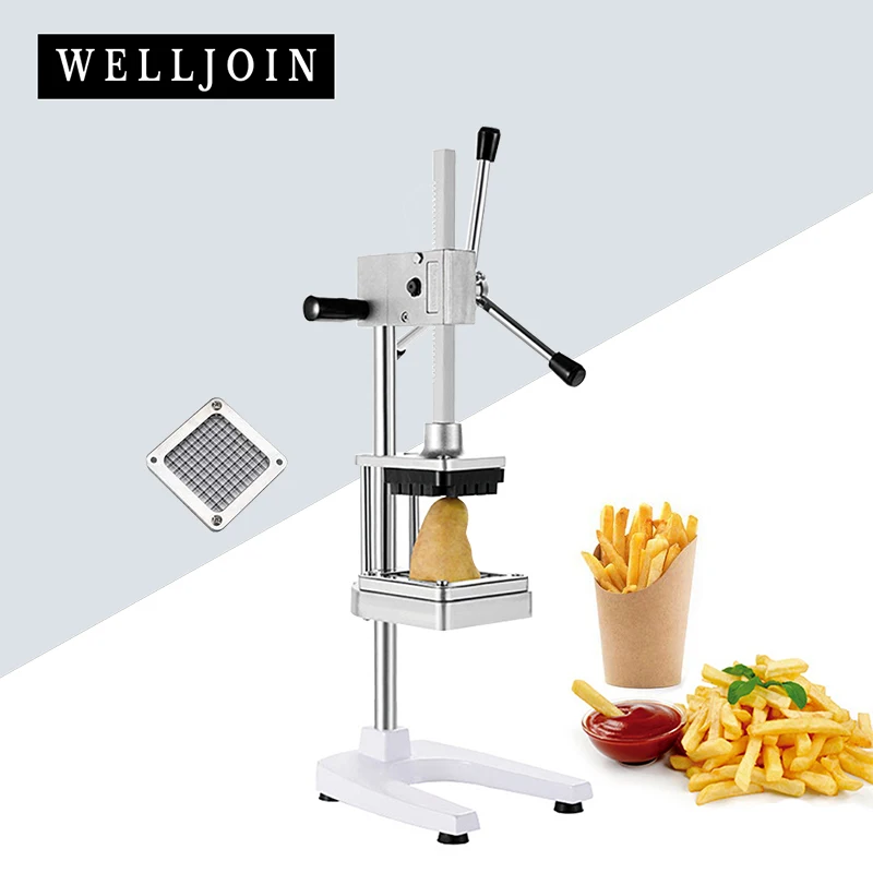 

Vertical Manual French Fries Potato Strip Cutting Machine Potato Cucumber Taro Cutters Vegetable Slicer With 3 Blades