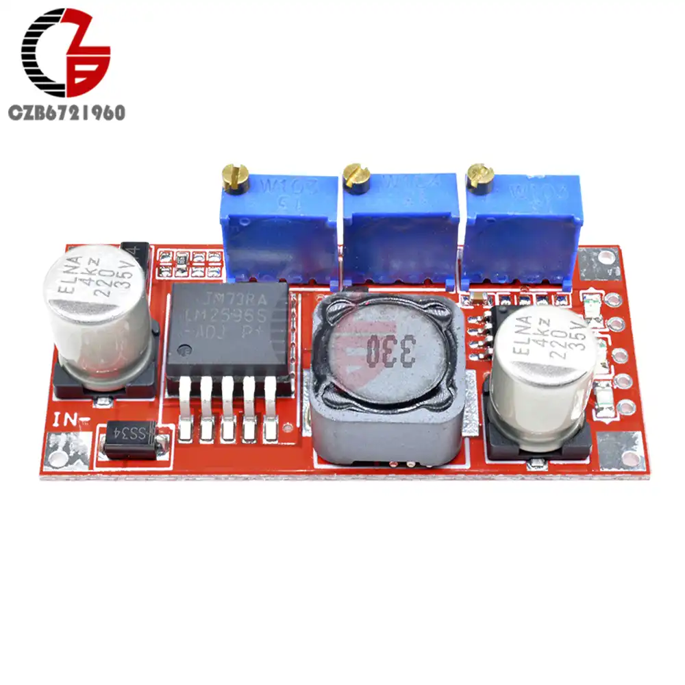 LM2596 DC-DC понижающий модуль преобразователя Регулируемый CC CV ...