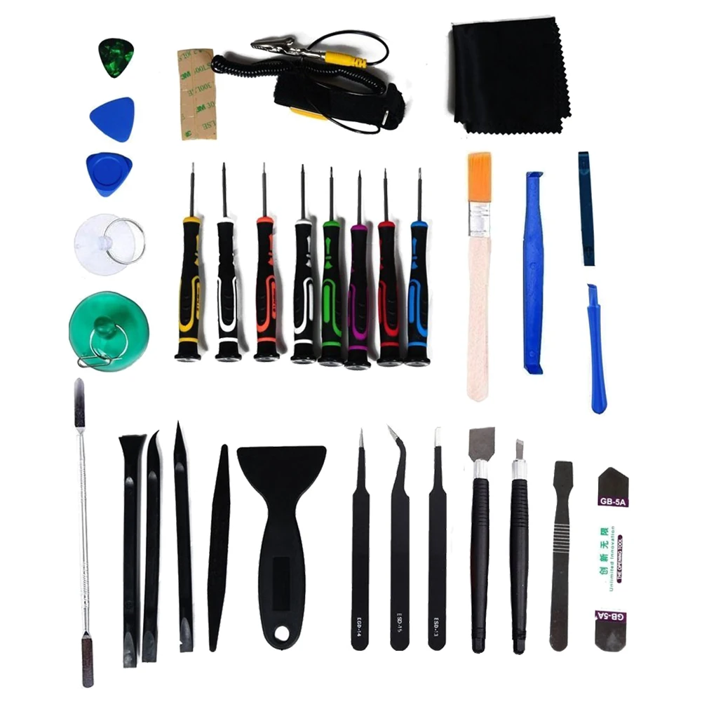

34 pcs Universal Screen Removal Professional Opening Repair Tool Kit Pry Tools Kit and Screwdriver Set for iPhone, Samsung iPa