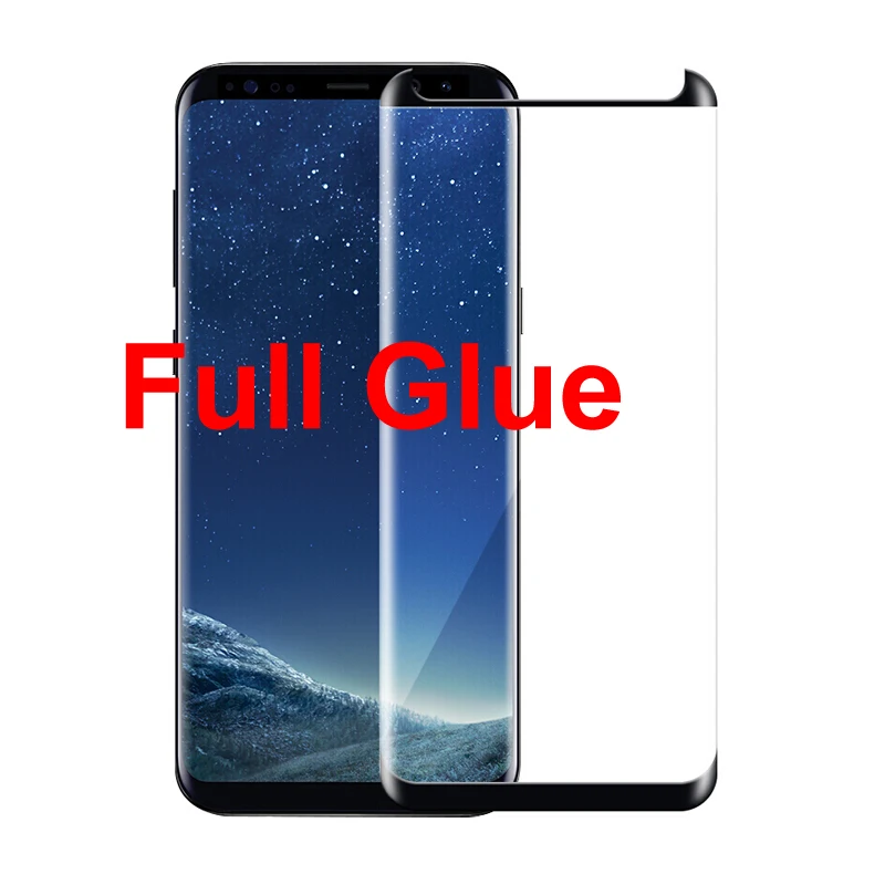 Защитное стекло для Samsung Galaxy s8/s9 Plus полное проклеивание закаленное с изогнутыми