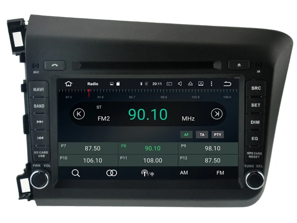Best Ips screen Android 8.0 Car Dvd Navi Player FOR HONDA CIVIC 2012 gps suto stereo audio multimedia 2