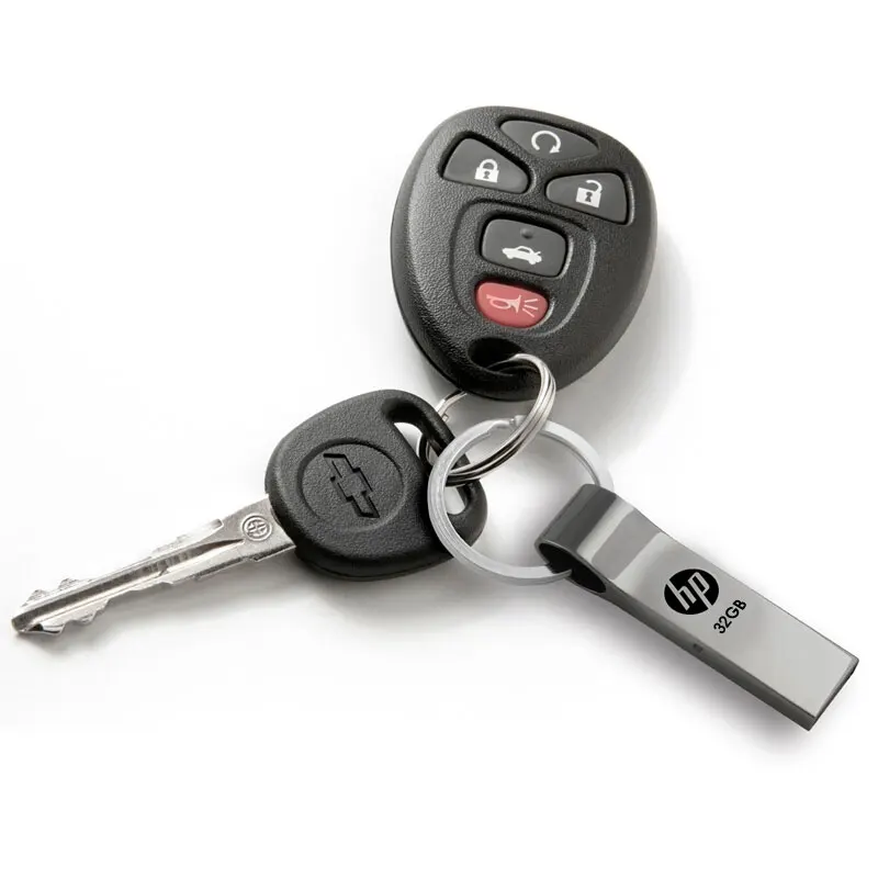 Оригинальный hp USB флеш накопитель 32 Гб металлический кольцо для ключей