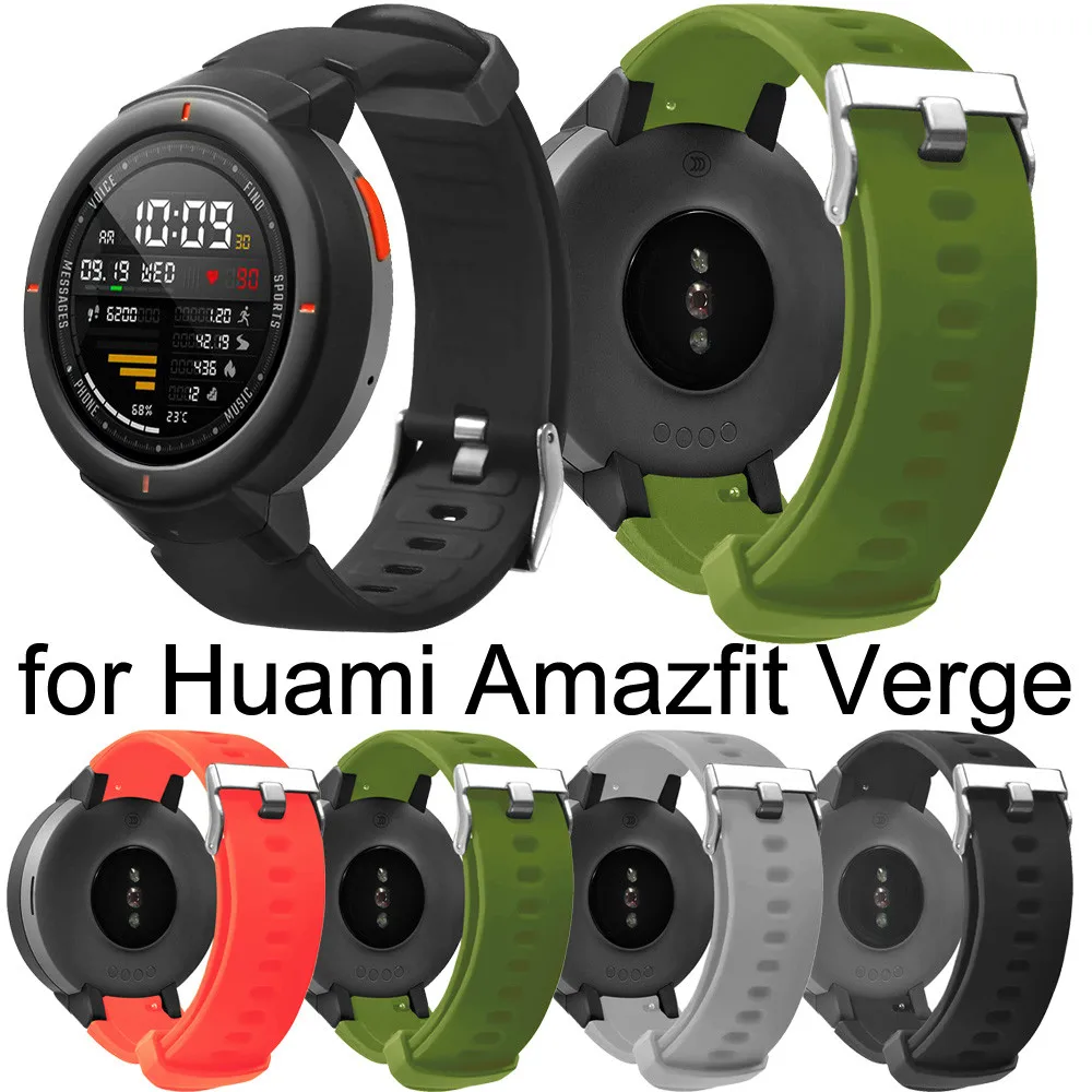

Soft Silicone Watch Band Replacement Bracelet Strap 140mm-215mm for Huami Amazfit Verge Wristband Strap Bracelet Watch