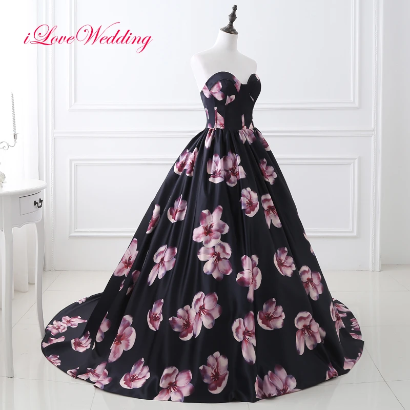 floral print evening gown