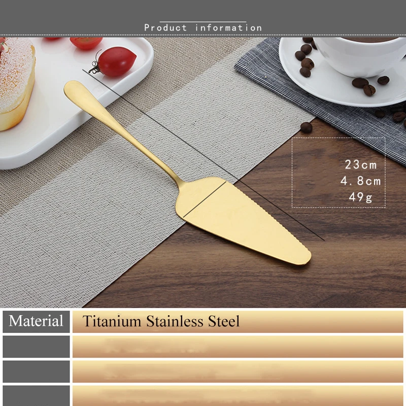 Unibird 1 шт. Титан Нержавеющая сталь торт пиццы сыр лопатой Ножи Золотой пирог Десерт Мороженое Еда сервер делитель испечь инструмент
