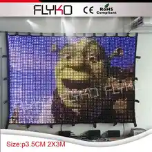 7ft* 10ft мигающий низкое потребление СВЕТОДИОДНЫЙ Видео Фон с огнями занавес P3.5cm