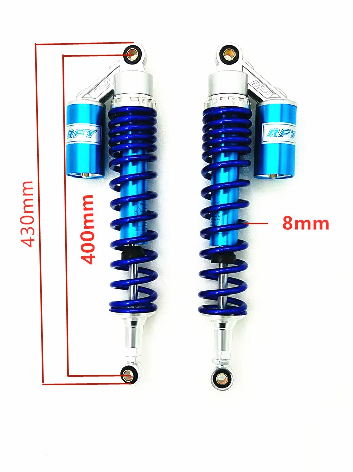 370 мм/380 мм/390 мм/400 мм рессора для мотоцикла подвески для HONDA YMAHA SUZUKI Kawasaki синий+ серебро - Цвет: 400B