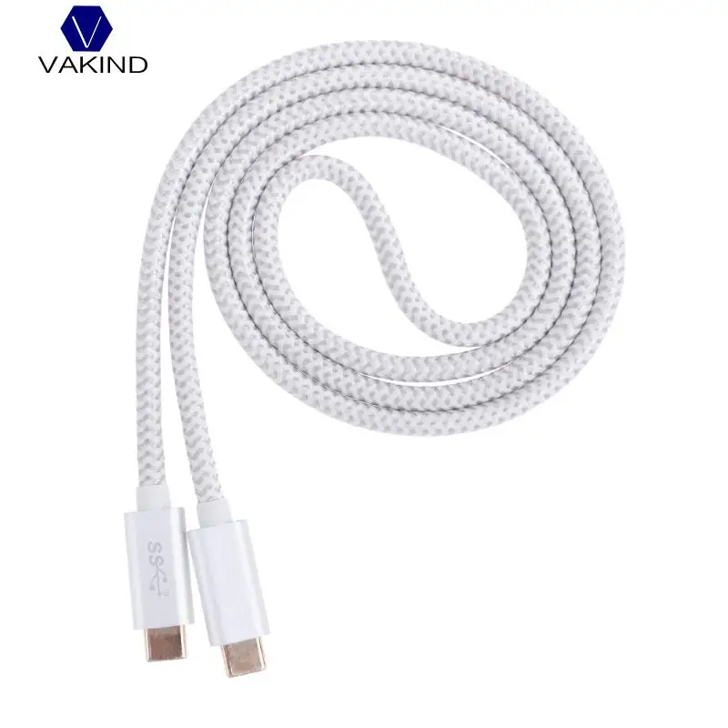 

1m Silver Type-C Type C Data Cable Aluminum Alloy + PE + PVC USB Charging Cable Data Transfter Cable