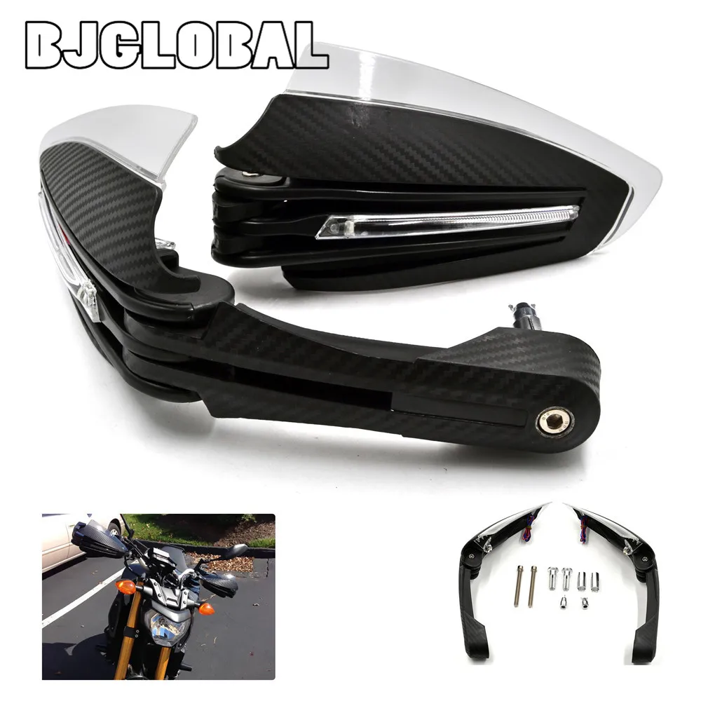 BJGLOBAL Motorcycle Pair Motorbike Handguards Protector Hand Guard W