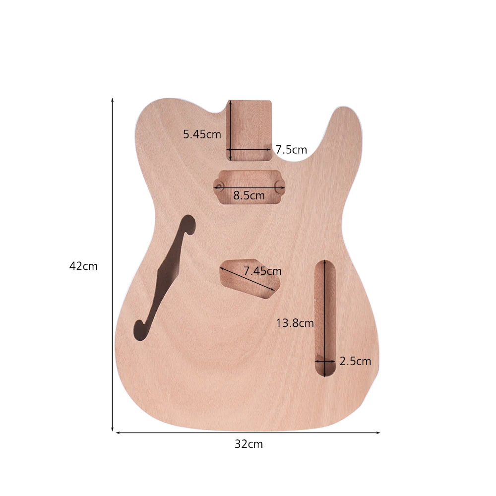 Muslady TL-F незавершенная электрогитара корпус пустая гитара Корпус бочка DIY красное дерево корпус Части гитары аксессуары