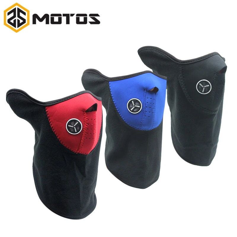 

ZS MOTOS Motorcycle Half Face Mask Cover Fleece Unisex Ski Snow Moto Cycling Warm Winter Neck Guard Scarf Warm Protecting Mask