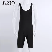 YiZYiF мужской цельный костюм для борьбы, майка без рукавов, боксер, мужское обтягивающее боди, мужское Корректирующее белье, Манкини