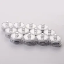 100 шт./лот подводные светодиодные лампы Водонепроницаемый цветочный Светильник лампы в виде свечей Для свадебной вечеринки украшения