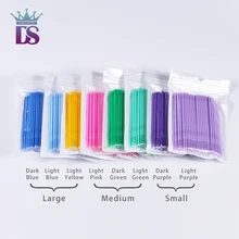 Dibos 100 шт/партия одноразовая щетка для ресниц тампон микрокисти для наращивания ресниц микрочистка для наращивания ресниц microbros