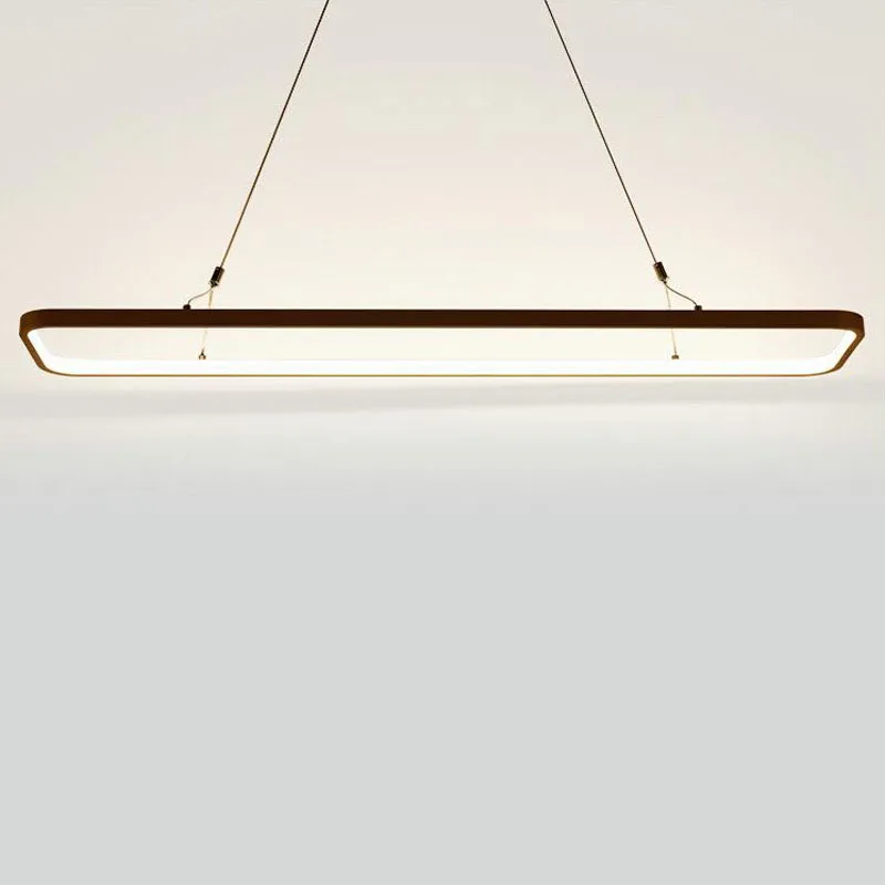

Modern simple rectangular aluminum chandeliers led lights modern office lights bar lamp coffee shop lamps led fixture lamps