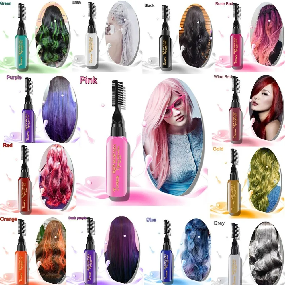 126 28 De Descuentomarca Diy Nuevo Color De Tinte Para El Cabello No Siente Dolor Fácil De Limpiar No Tóxico Una Vez Crema De Pestañas Temporal