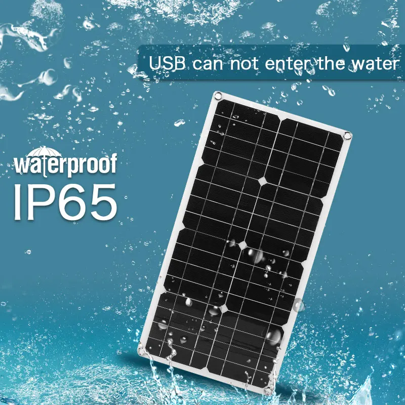 

Solar Panel Charger 25W Solar Controller DIY Solar Panel Kit Alligator Clip 540 X280MM Solar Panel System