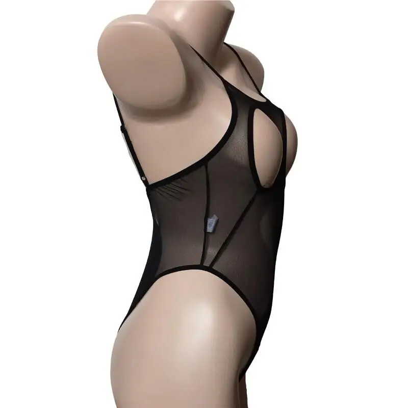 Sexy Sheer Cupless and Crotchless Mesh One Piece Swimsuit Skinny Leotard Open Breast Teddy Bodysuit Lingerie sexy lingerie women swimsuit