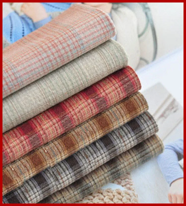 D30 DIY Japan Little Cloth Group Yarn-dyed fabric for Sewing Handmade Patchwork Quilting Grid Stripe Dot 50x70cm Have A Gift | Дом и сад