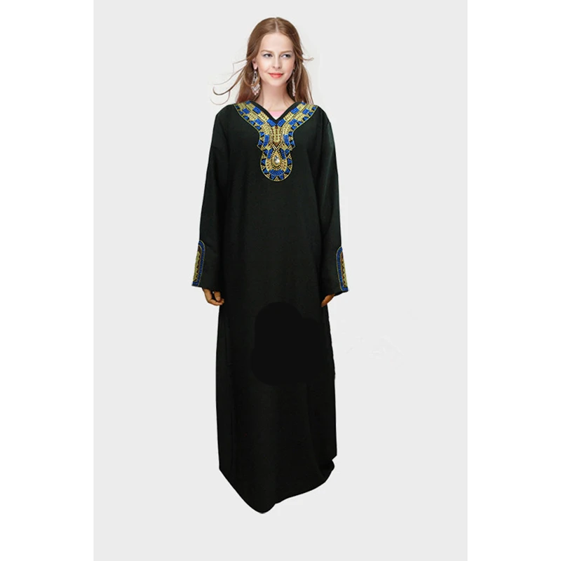 UNINICE 2017 новое мусульманское платье на Ближнем Востоке вышитое турецкое Abaya Дубай