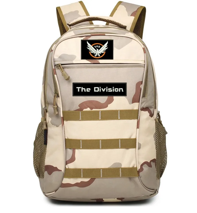 

The Division Individual male backpack leisure shoulder bag camouflage student bag computer bag Military