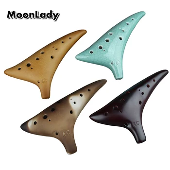 

12-Hole Rice-Fired Soldering Tail Matte Ocarina Alto AC-Tone Beginner Teaching Smooth Ocarina 12-Hole Sound Quality Ocarina