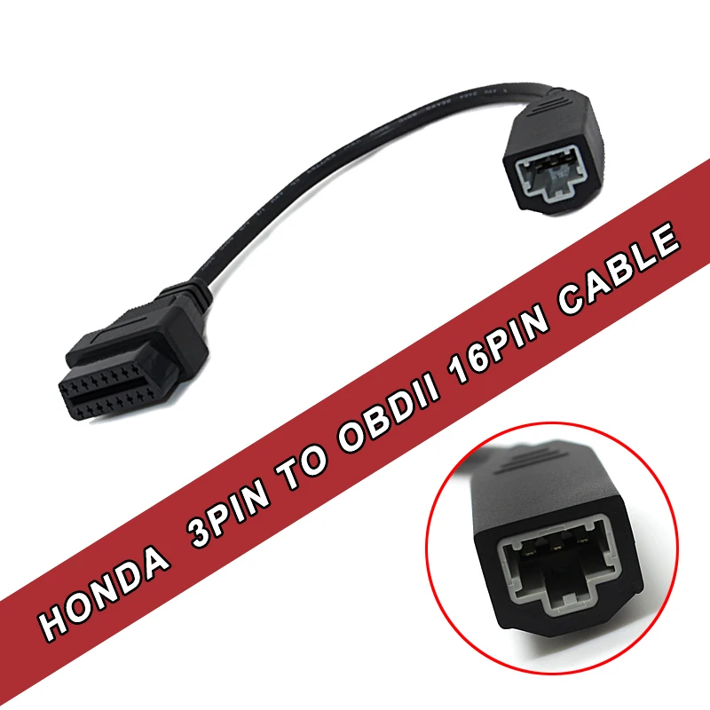 Для Honda 3pin OBD1 адаптер OBD2 OBDII 3 контактный до 16 разъем|obdii connector|16 pin obdii connectorobd1 adapter |