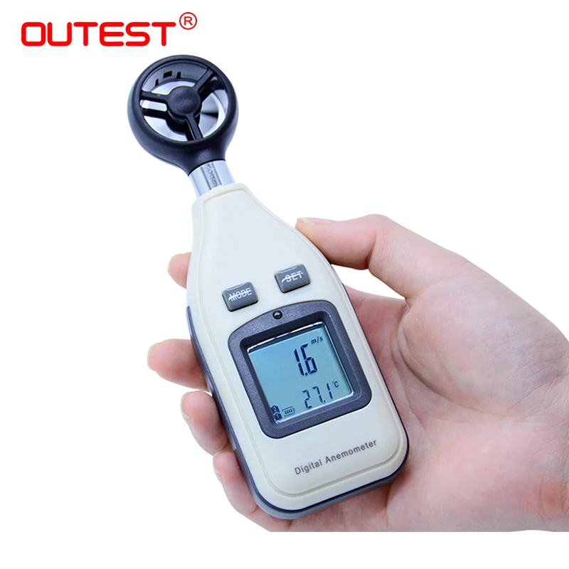 

GM816A LCD Digital Hand-held Wind Speed Gauge Meter Measure Anemometer Thermometer 30m/s (65MPH) Speed Measuring Instrument