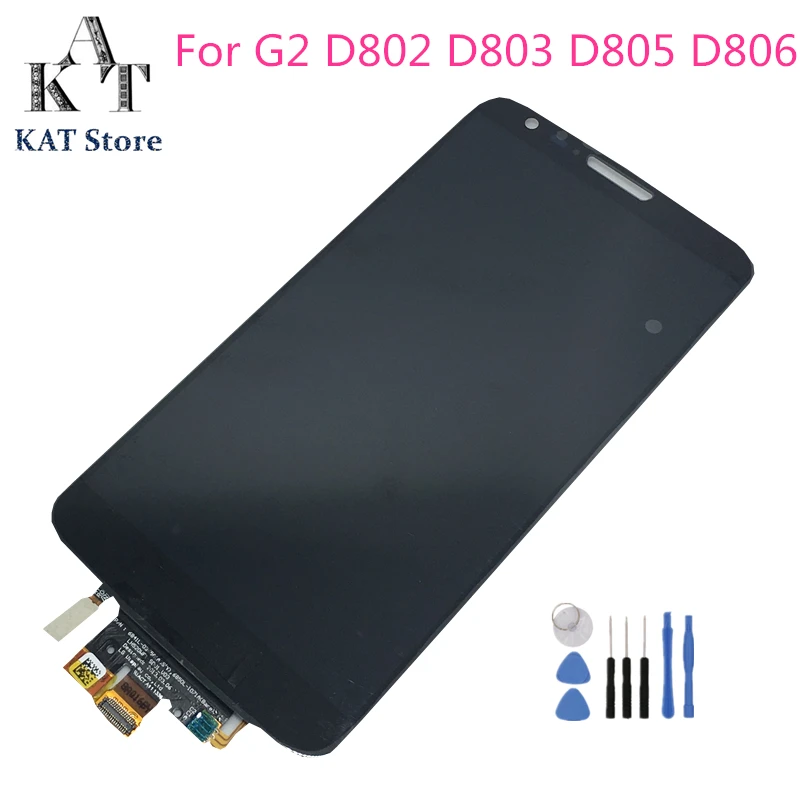 

Original LCD Screen Replacement For For LG G2 D800 D801 D802 D803 D805 100% Tested LCD Display Touch Screen Assembly With Frame