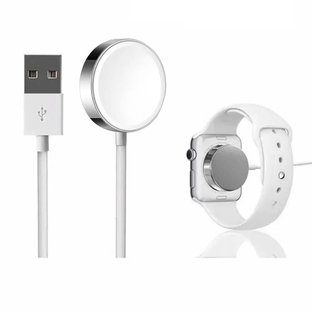 Беспроводной Зарядное устройство для iWatch серии 2 3 4 USB Магнитная аксессуары для iWatch кабель для 32 мм 42 мм Apple часы Беспроводной Зарядное устройство