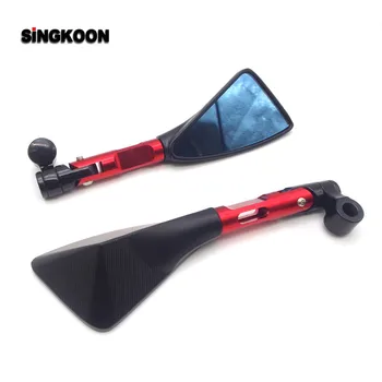 

Motorcycle Accessories 8 10mm Motorcycle Mirror RearView Mirrors Blue Glass FOR bmw f650gs pulsar ns 200 suzuki intruder tdm 900