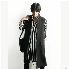 S-6XL! индивидуальная тренд мужской одежды костюмы повседневные Руслана Коршунова жилет средней длины размера плюс ультра длинный жилет