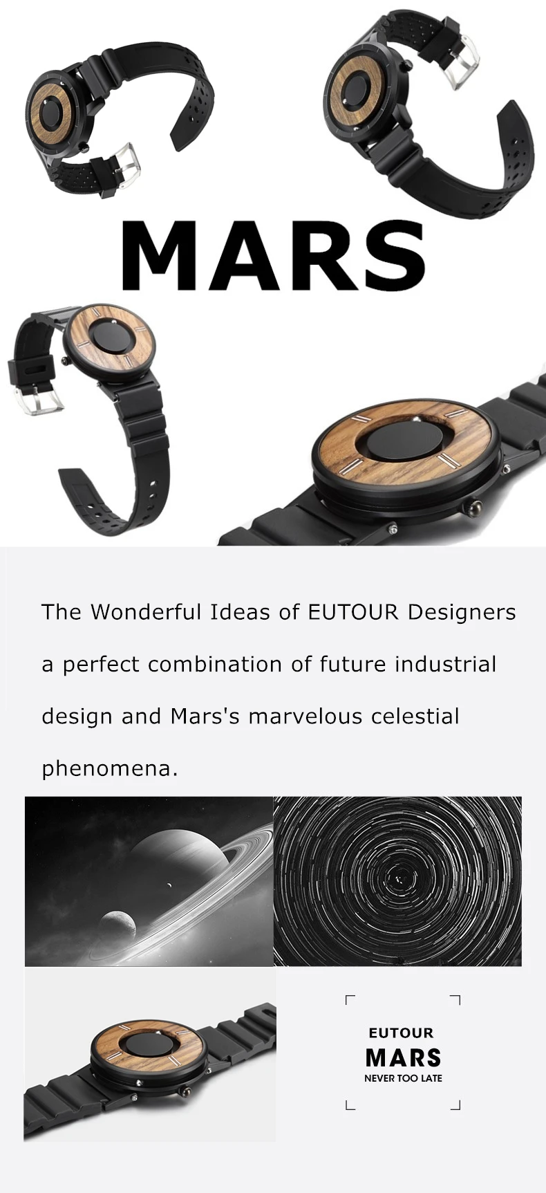 EUTOUR, мужские часы, модные, с магнитным шариком, для шоу, часы, силиконовый ремешок, мужские часы, кварцевые наручные часы, reloj hombre