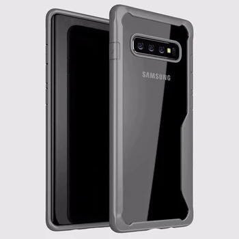 

30pcs/lot Armor Clear Hard Case For Samsung Galaxy S10 Soft TPU Bumper Anti-shock Combo Hard Cover For Samsung Galaxy S10