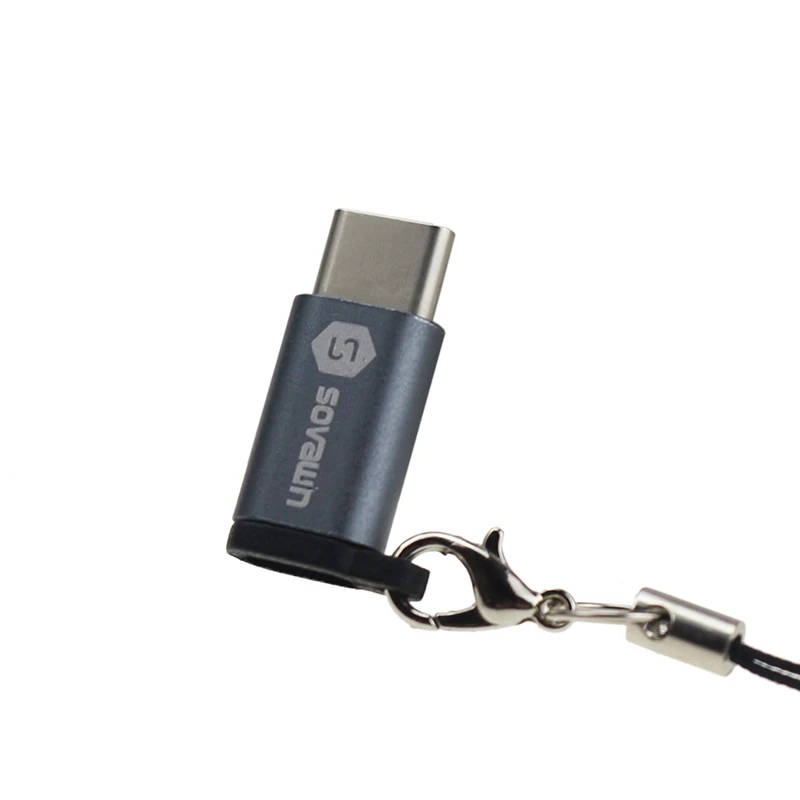 Sovawin алюминиевый Micro usb type-C адаптер OTG Синхронизация данных зарядное устройство type C разъем с брелоком для Macbook для Xiaomi