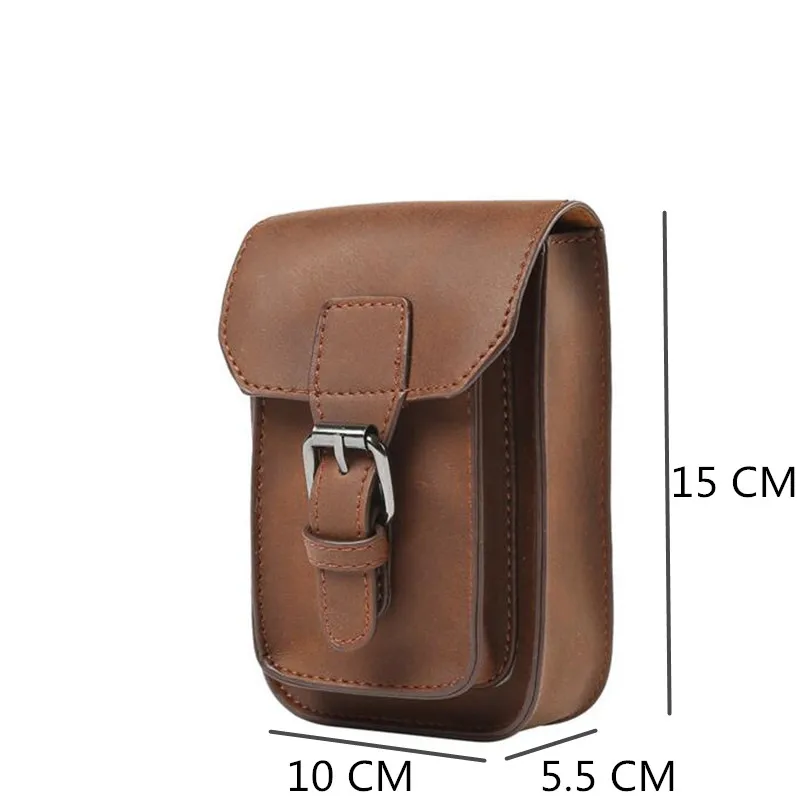 Aotian талии сумка Винтаж Для мужчин небольшой кожаный пояс, Водонепроницаемый Телефон поясная сумка пакет