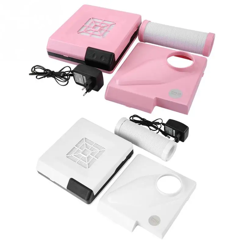 

60W 2-IN-1 Nail Art Dust Suction Collector Strong Power Nail Vacuum Cleaner Machine 100-240V Low Noisy Salon Tool