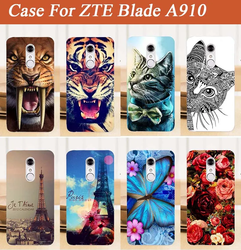 

New Painting Luxury Phone case For ZTE Blade A910 a 910 DIY Case Colorful soft tpu Protector Cover For ZTE a910